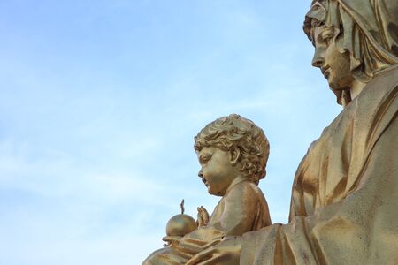 Virgin Mary and baby Jesus.の写真素材