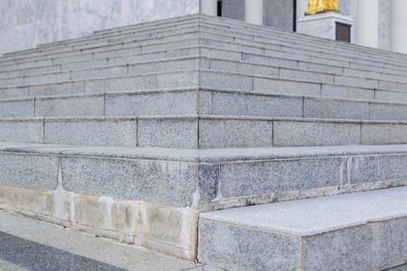 Closeup steps and a brick wall.の写真素材