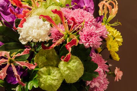 Bouquet of flower in vaseの写真素材