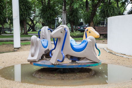 A colourful children playground equipment.の写真素材