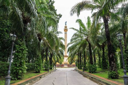 stone walkway in the gardenの写真素材