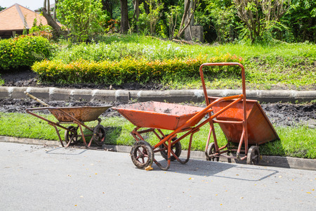 wheelbarrow For a kitchen gardenの写真素材