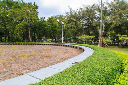 texture of brick paving walkwayの写真素材