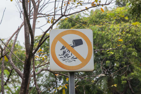 label not to release fish in the parkの写真素材