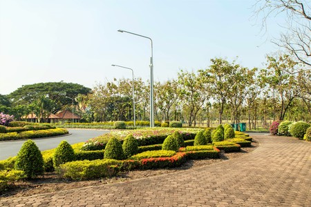 walkway in the park,Suanluang RAMA IXのeditorial素材