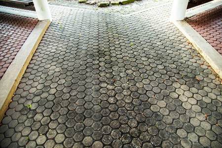 Stone block walk pathの写真素材