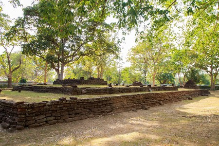 Traditional Thai style old Ruins & Stucco in temple for worship Traditional Thai style old Ruins & Stucco in temple for worshipの写真素材