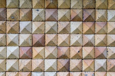 Earthenware wall tiles backgroundの写真素材