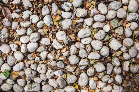 walls are made of small stones and concrete.の写真素材