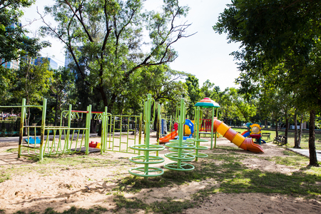 play ground in park of thailandの写真素材