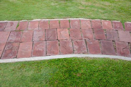 Pave Clay tiled walkway.の写真素材