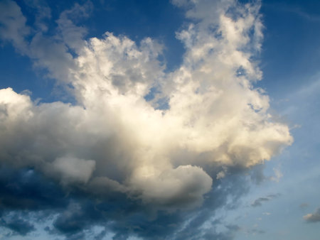 Clouds are singing a similar picture.の写真素材