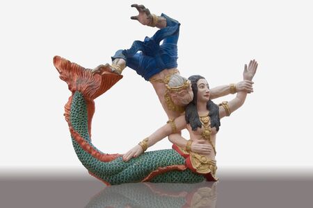 Hanuman Monkey and Supanmodcha Fish.の写真素材