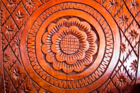 Thai art wood carve の写真素材