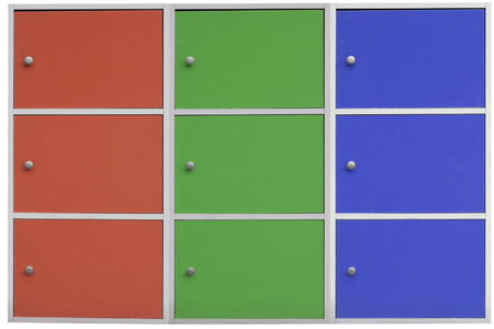 colorful cabinets の写真素材