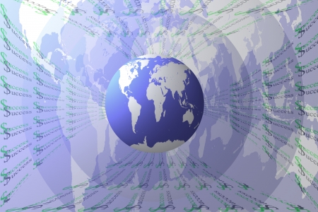 Success abstract background with world map の写真素材