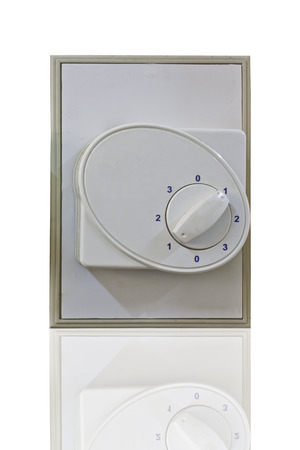 switch control on isolated の写真素材