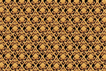 gold flower thai art design の写真素材