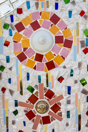 Colorful crystal background art Phasornkaew Temple Khao Kho, Phetchabun,Thailandの写真素材