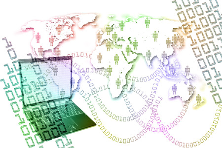 world binary abstract の写真素材