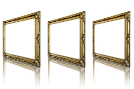 gold frame の写真素材