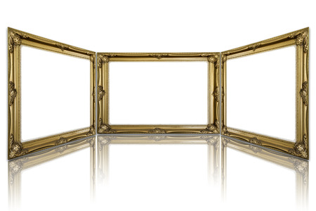 gold frame の写真素材