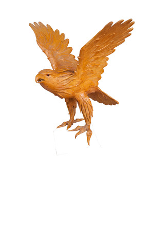 Statue of a golden eagle の写真素材