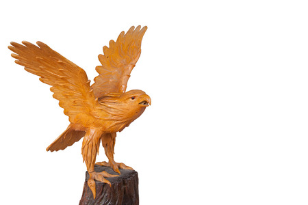 Statue of a golden eagle の写真素材