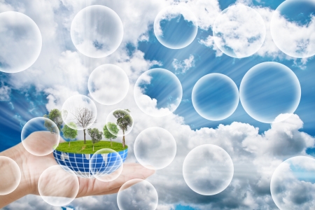 trees give oxygen for the earth の写真素材