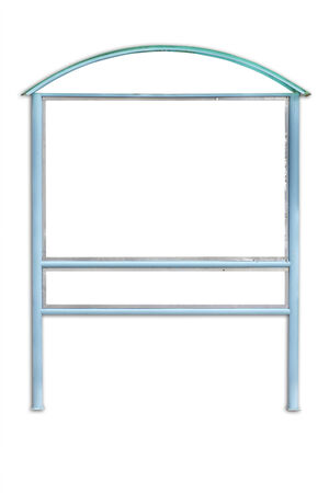 The white outdoor billboard on isolated white background の写真素材