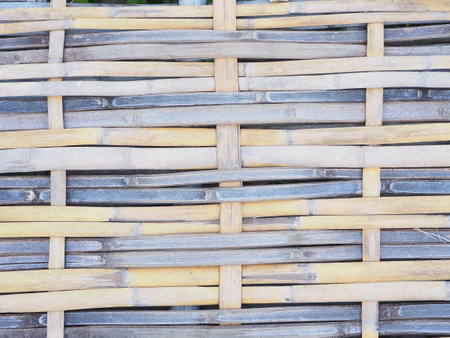 Abstract bamboo woven pattern texture for backgroundの写真素材