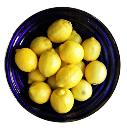 Bowl of lemonsの写真素材