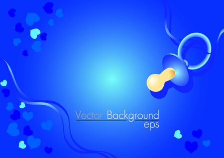 Blue background with babies のイラスト素材