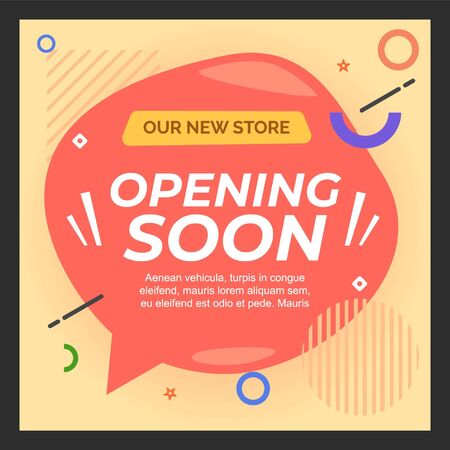 Announcement social media post bannerのイラスト素材