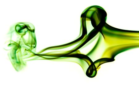 A photograph of smoke, isolated on a white background.の写真素材