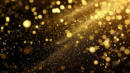 falling gold dust elements generative aiの素材