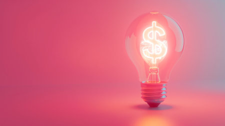 light bulb with a dollar icon inside, generative aiの素材