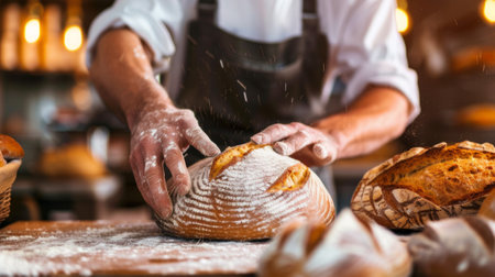 baker in baking process generative aiの素材