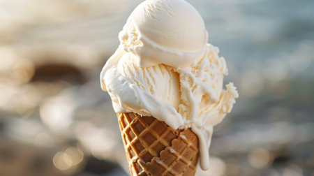 melting ice cream generative aiの素材