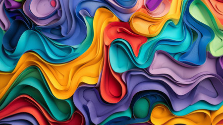 multicolored background with cut paper texture generative aiの素材