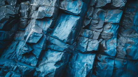 blue rock wall generative aiの素材