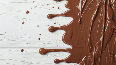 melted chocolate background on white background generative aiの素材