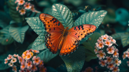 Beautiful butterfly in nature generative aiの素材