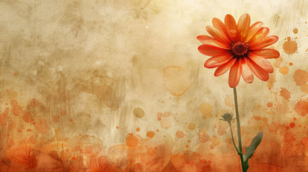 flower with minimalist painting. generative aiの素材