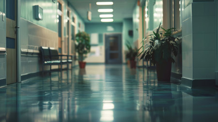 in front of a hospital generative aiの素材