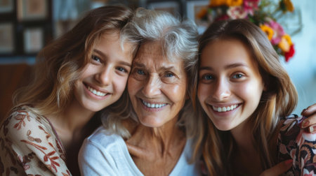 three generations of family generative aiの素材