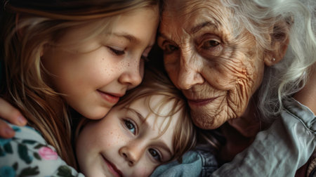 three generations of family generative aiの素材