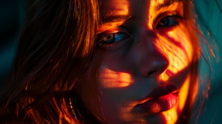 Portraits with lighting generative aiの素材