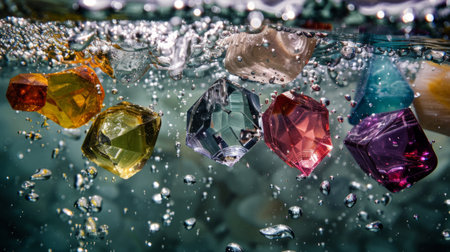 Gemstones in water generative aiの素材
