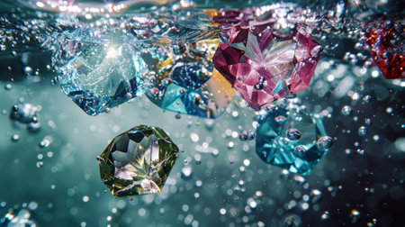 Gemstones in water generative aiの素材